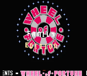 Wheel of Fortune - Family Edition (USA) screen shot title